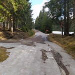 Černá cesta/magistrála u Perninku